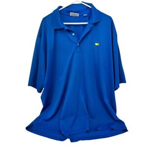 Masters Performance Mens XXL Royal Blue Short Sleeve Golf Polo Shirt Logo 4946